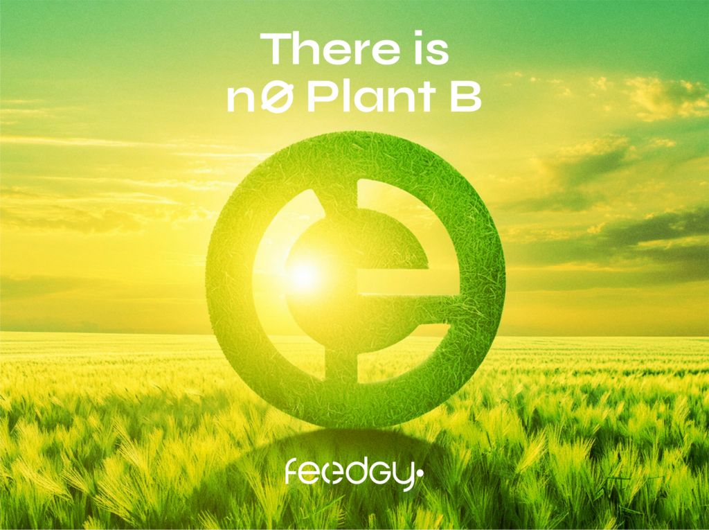 There is no plant B logo Feedgy dans champs