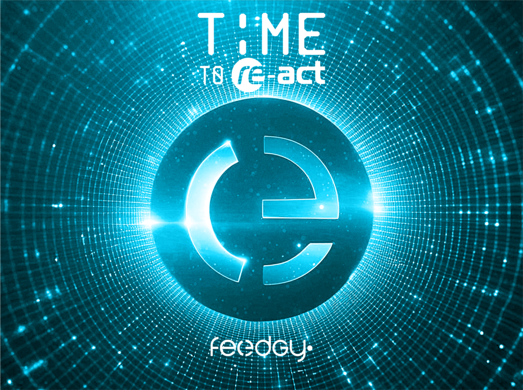 Time to Re Act, logo Feedgy centre alarme bleue
