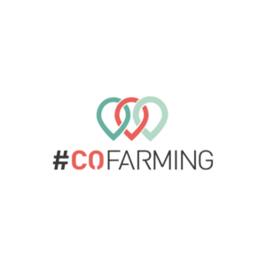 logo vert, rouge et noir sous fond blanc Cofarming partenaire Feedgy